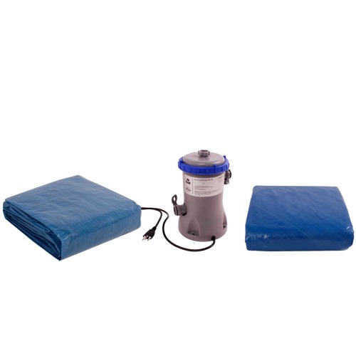 Piscina estruturada 10.000 litros com filtro + forro + cobertura  110V