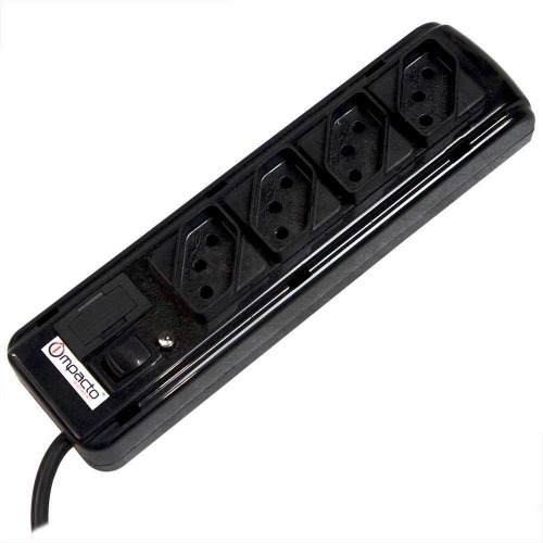 Filtro de linha 4 tomadas 1,1 metro 10A preto