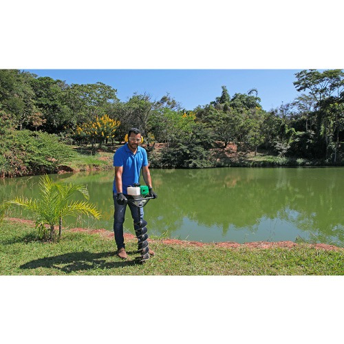 Perfurador de solo a gasolina 51,6 cc com broca 80 x 20 cm - K52P