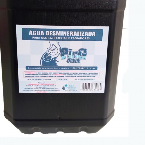 gua desmineralizada para bateria 5 litros - AB5L