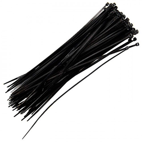 Abraadeira de nylon 7,6 mm x 35 cm com 100 peas preta