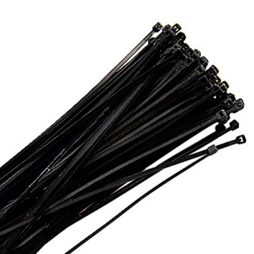 Abraadeira de nylon 7,6 mm x 35 cm com 100 peas preta