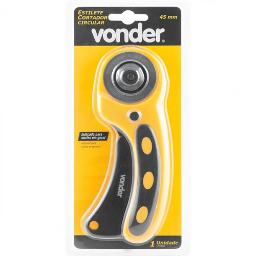 Estilete cortador circular 45 mm com cabo emborrachado