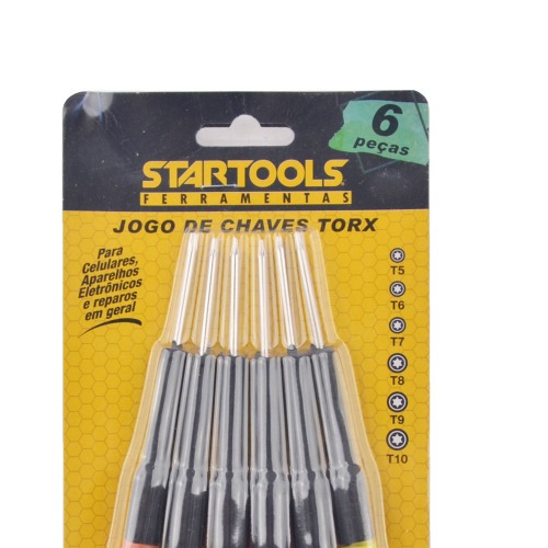 Jogo de chave hexalobular reta T5 e T10 Jogo de chave hexalobular reta T5 e T10