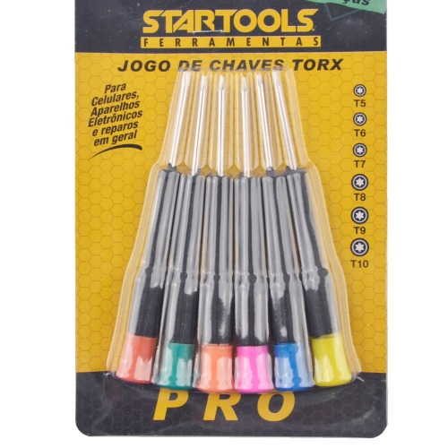 Jogo de chave hexalobular reta T5 e T10 Jogo de chave hexalobular reta T5 e T10
