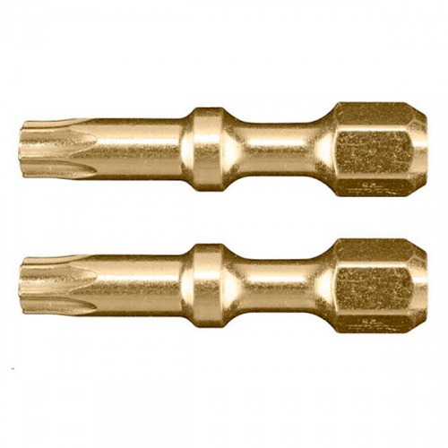 Bits hexalobular de tor��o T10 encaixe 1/4 x 30 mm 2 pe�as - Impact Gold