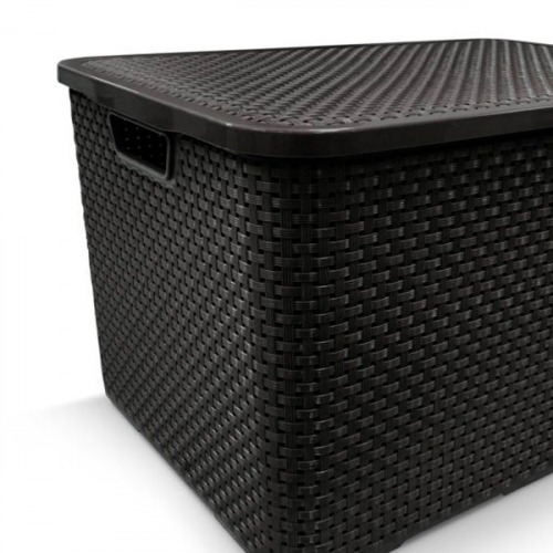 Caixa organizadora com tampa 15 litros - Rattan Caixa organizadora com tampa 15 litros - Rattan