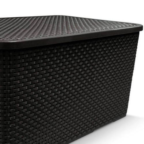 Kit 2 Caixas organizadoras com tampa 20 litros - Rattan