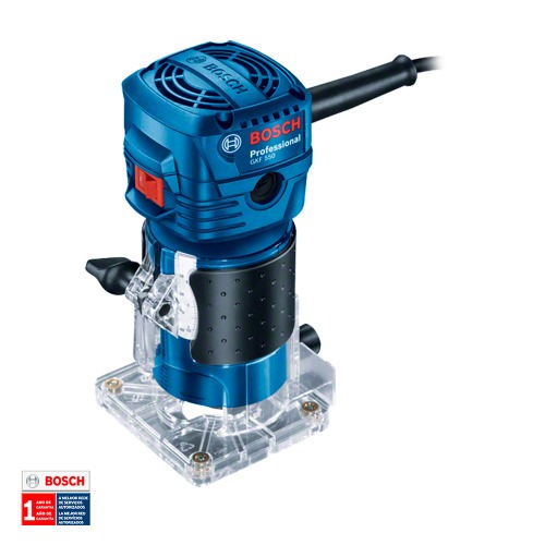 Tupia manual 550 watts com pinça de 6 mm e 1/4 Tupia manual 550 watts com pinça de 6 mm e 1/4