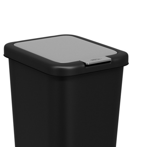Lixeira pl�stica com pedal 10 litros preta - Double