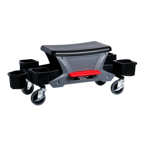 Banqueta para mecânico com rodízio e compartimentos para ferramentas - 3425 Banqueta para mecânico com rodízio e compartimentos para ferramentas - 3425