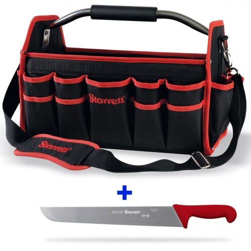 Kit Bolsa para ferramentas 21 bolsos BGL + Faca churrasco 14