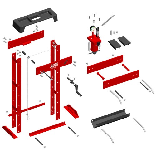 Prensa hidrulica desmontvel capacidade 15 toneladas - 100990