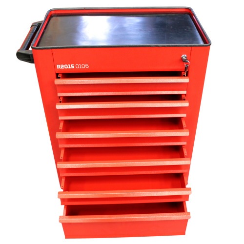 Carrinho para ferramentas fechado 6 gavetas Red Essencial - R20150106