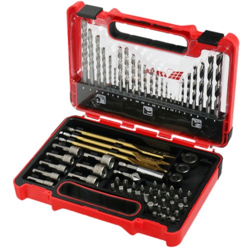 Jogo de acess�rios para furar e parafusar com 71 pe�as