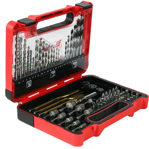 Jogo de acess�rios para furar e parafusar com 71 pe�as