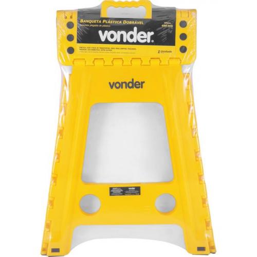 Banqueta plástica dobrável altura 450mm amarela Banqueta plástica dobrável altura 450mm amarela