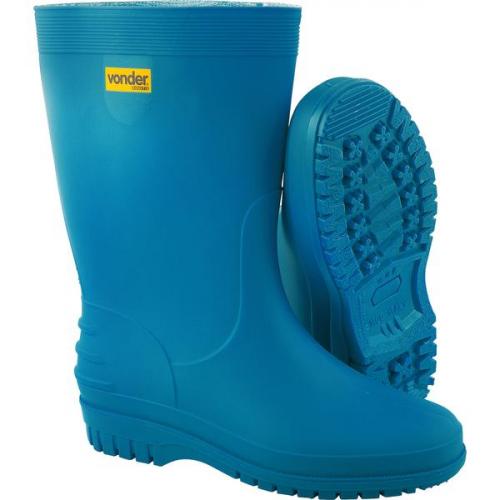 Bota de PVC azul com forro Bota de PVC azul com forro