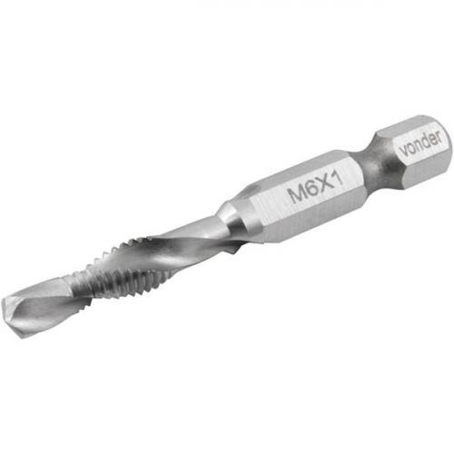Broca/macho combinado M6 x 1 mm