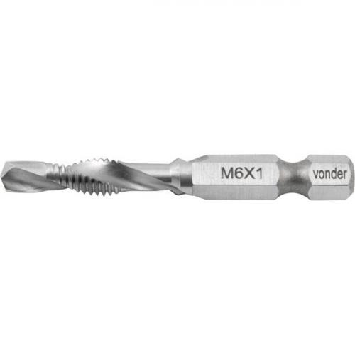 Broca/macho combinado M6 x 1 mm