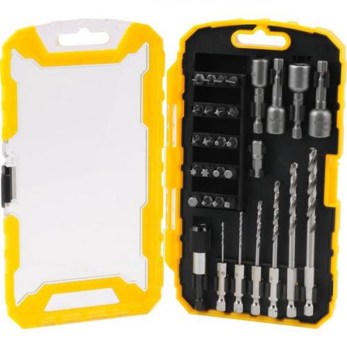 Jogo de bits brocas e soquetes com 32 peças Jogo de bits brocas e soquetes com 32 peças