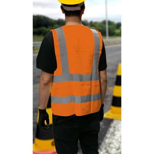 Colete refletivo tipo bluso sem bolso laranja - CV 103  