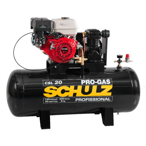 Compressor de ar a gasolina 20 pés 8 hp 200 litros 140lbs - PRO-GAS CSL 20/200 Compressor de ar a gasolina 20 pés 8 hp 200 litros 140lbs - PRO-GAS CSL 20/200