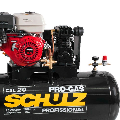 Compressor de ar a gasolina 20 pés 8 hp 200 litros 140lbs - PRO-GAS CSL 20/200 Compressor de ar a gasolina 20 pés 8 hp 200 litros 140lbs - PRO-GAS CSL 20/200