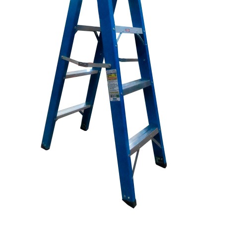 Escada tesoura dupla em fibra de vidro 4 degraus 1,2 m - Premium