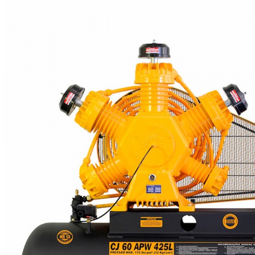 Compressor de ar 60 p�s 425L 15 hp 175 lbs trif�sico - CJ 60 APW 425L