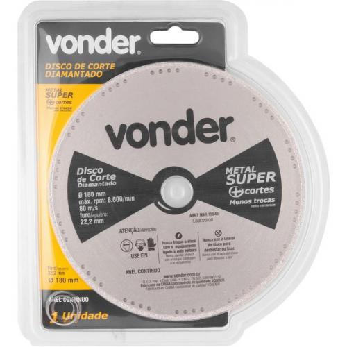 Disco diamantado liso 180 mm para ao carbono e inox