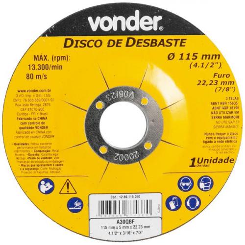 Disco de desbaste 115 x 5,0 x 22,23 mm 