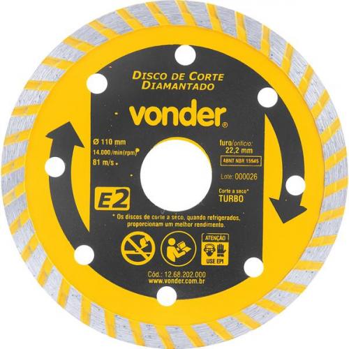 Disco diamantado turbo 110 mm para m�rmore e concreto - Turbo E2