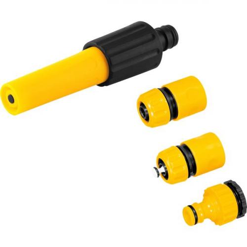 Esguicho plástico com jato regulável com acessórios Esguicho plástico com jato regulável com acessórios