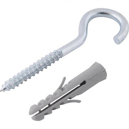 Gancho 4,8 x 70 mm com bucha de nylon 10 mm G-10 c/ 6 pe�as