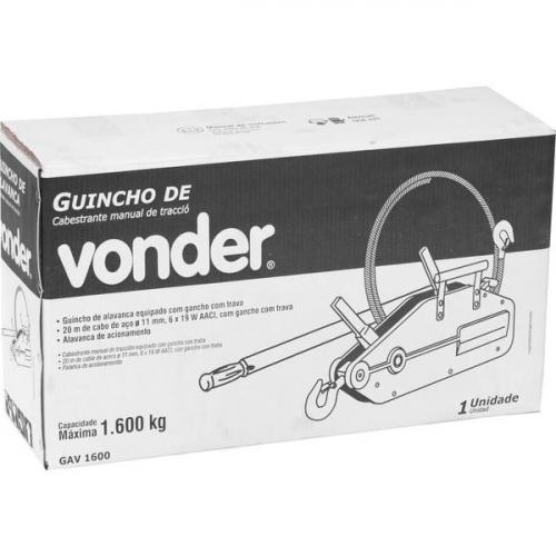 Guincho de alavanca 1,6 tonelada x 20 m - GAV 1600 Guincho de alavanca 1,6 tonelada x 20 m - GAV 1600