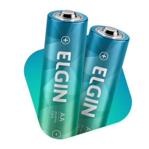 Pilha alcalina pequena AA com 4 unidades Pilha alcalina pequena AA com 4 unidades