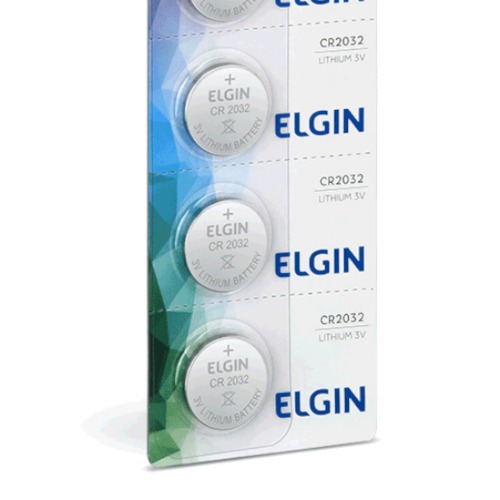 Bateria de Lítio 3V com 5 unidades - CR2032 Bateria de Lítio 3V com 5 unidades - CR2032