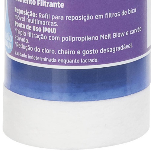 Refil filtrante para purificador de água AB40 com rosca longa Refil filtrante para purificador de água AB40 com rosca longa
