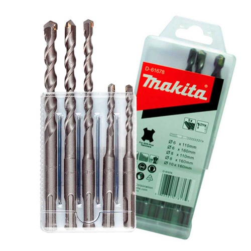 Jogo de brocas para concreto 6 a 10 mm 5 pe�as SDS Plus - D-61678