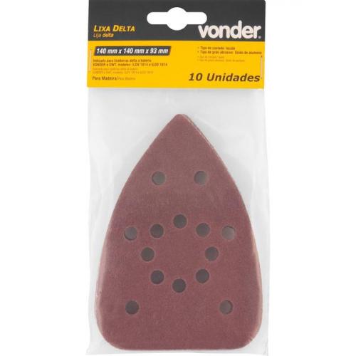 Lixa delta com costado em pluma 140 x 140 x 93 mm gr�o 120 com 10 pe�as  