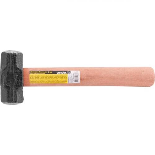 Marreta oitavada 1 kg com cabo de madeira envernizado - 30.78.001.000 Marreta oitavada 1 kg com cabo de madeira envernizado - 30.78.001.000