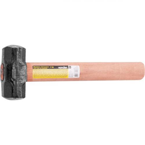 Marreta oitavada 1 kg com cabo de madeira envernizado - 30.78.001.000 Marreta oitavada 1 kg com cabo de madeira envernizado - 30.78.001.000