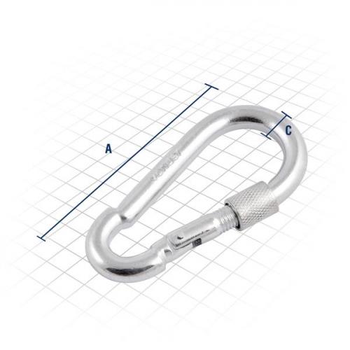 Mosqueto com trava roscada 10 x 100 mm