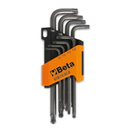Jogo de chaves hexalobular T9 a T40 com 8 peças - 97BTX/SC8 Jogo de chaves hexalobular T9 a T40 com 8 peças - 97BTX/SC8