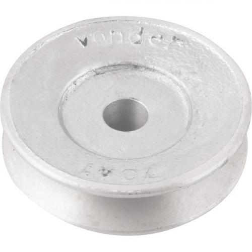 Polia de alumnio 1 canal perfil A 70 mm com furo de 1/2