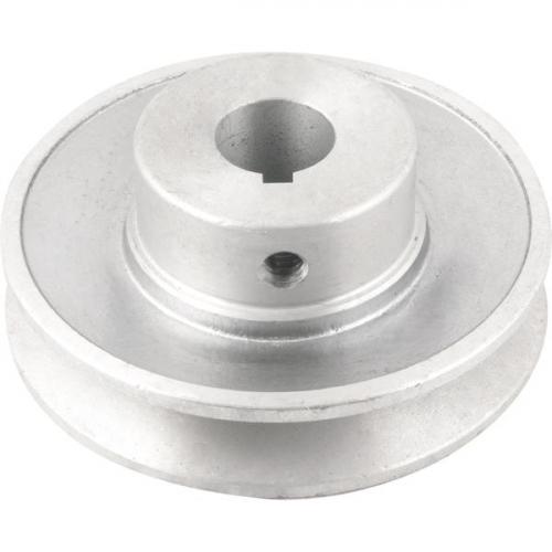 Polia de alumnio 1 canal perfil A 90 mm com furo de 3/4