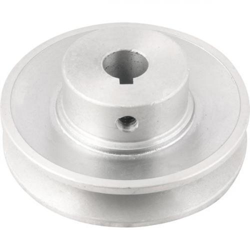 Polia de alumnio 1 canal perfil A 90 mm com furo de 5/8