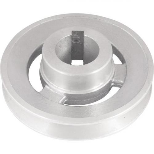 Polia de alumnio 1 canal perfil A 100 mm com furo de 28 mm  