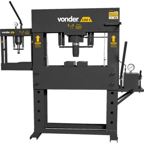 Prensa hidrulica capacidade 100 toneladas com auxiliar de 15 toneladas